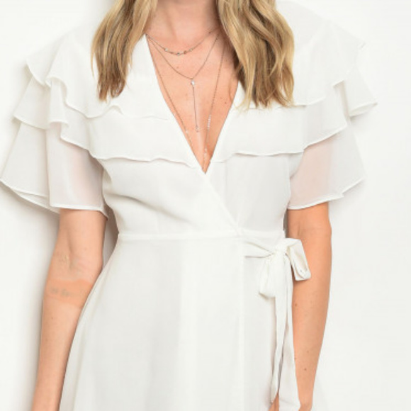 HOST PICK !!! V-NECK RUFFLE DRESS @Last One - Picture 3 of 6